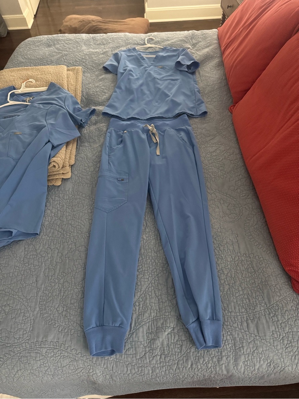 Figs Technical Collection Light Blue Scrub Top